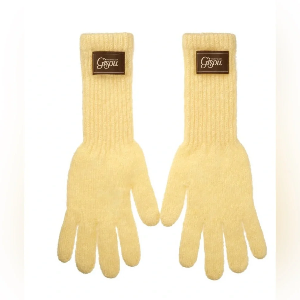 GISOU YELLOW HOLIDAY SEASON GLOVES NEW
